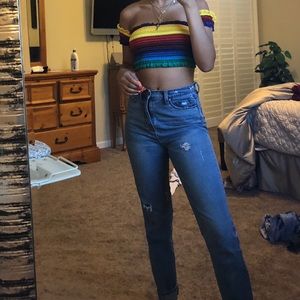 Multicolored crop top